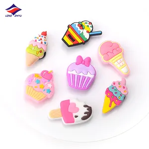 Kids Cartoon Shoe Ornament Pvc Flexible Glue Buckle Sandal Shoe Top Ornaments Wholesale Charms