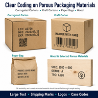 Imprimante de codage de cartons industrielle 72 mm PIJ pour l'impression de numéros de lot, de dates, de logos et de codes QR sur les boîtes en carton ondulé IPS-6701