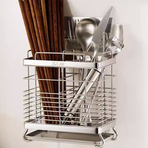 Stainless Steel Chopstick Holder 304 Multi Function Kitchen Organizer Minimalist Design For Cutlery Storage - Product Image 2