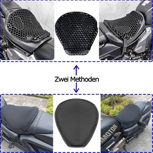 Cuscino in Gel per Sella <span class=keywords><strong>Moto</strong></span> 3D a Nido d'Ape, Assorbimento degli Urti con Coprisella per Viaggi Confortevoli - Product Image 3