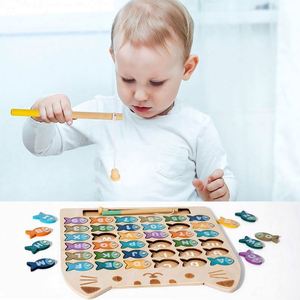 Kids Best Gift ABC Alphabet Cognitive Number Letter Learning <b>Puzzle</b> Toy Wooden Fishing Game for Toddlers - Product Image 4