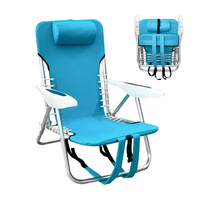 Vente directe d'usine sac à dos chaise de plage pliante Camping chaise pliante confortable inclinable