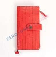 Couverture de cahier de reliure de journal en cuir croc personnalisé pour la semaine hobonichi A6 B6 zippée avec poches fente pour carte de crédit