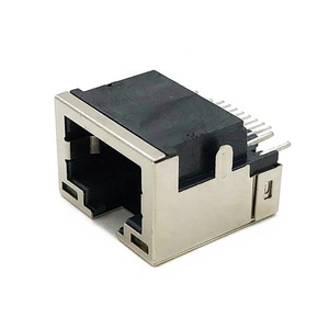 Nhà Máy Bán buôn CAT5e CAT6 che chắn <span class=keywords><strong>RJ45</strong></span> bù đắp Mạng SMT wih LED 90 độ Modular Jack <span class=keywords><strong>PCB</strong></span> 8P8C Ethernet ổ cắm LCP - Product Image 6