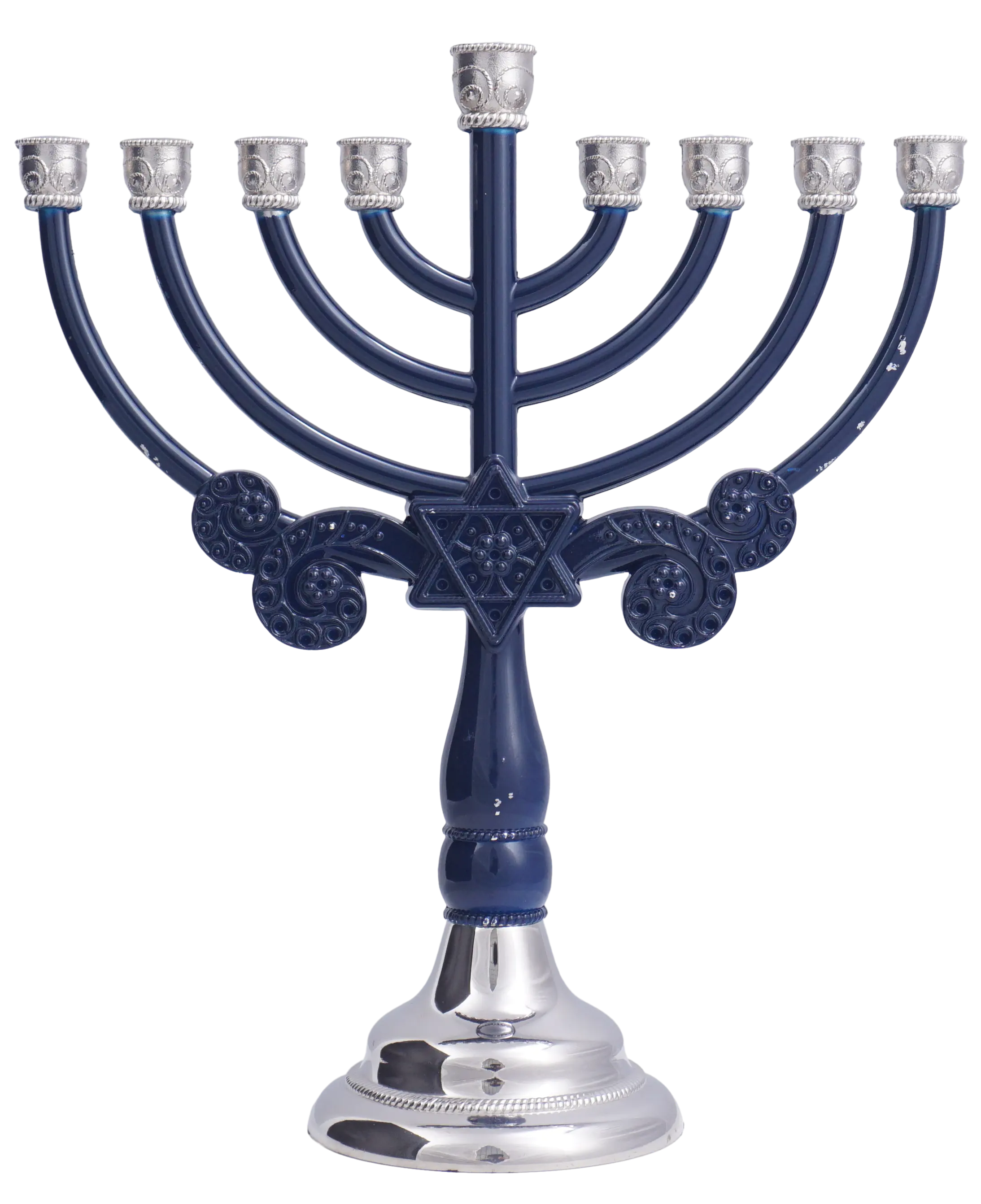 9 arms metal mumluk Judaica Hanukkah 12 Tribes altın menorah mumluk düğün ev için dini masa Centerpieces