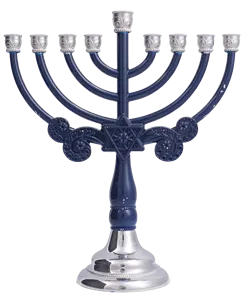 İsrail kudüs Menorah dokuz şube yıldız gümüş Menorah mum standı özel cilalı Menorah Hanukkah