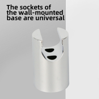 Support de Douche Multifonctionnel en Plastique Chromé Style Moderne pour Douchettes à Main et Robinets de Bidet de Salle de Bain