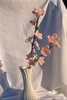Fleurs de cerisier au crochet pour le printemps, bouquet fait main pour mariage, décoration intérieure et cadeau