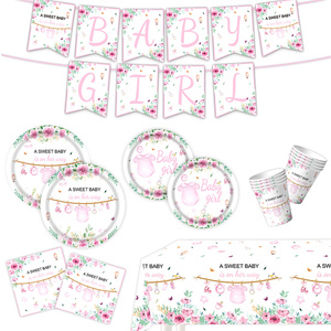 Decoración <span class=keywords><strong>para</strong></span> Fiesta <span class=keywords><strong>de</strong></span> Bienvenida <span class=keywords><strong>de</strong></span> Bebé, <span class=keywords><strong>Bautizo</strong></span>, Cumpleaños, <span class=keywords><strong>para</strong></span> Niño o Niña, Incluye Pancarta, Globos Colgantes, <span class=keywords><strong>Pastel</strong></span>, Recién Nacido - Product Image 4