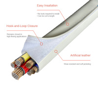 Selubung Kabel Ramah Lingkungan Berbahan Kulit Buatan Perekat Sendiri Warna Putih Anti Debu Pelindung Kabel