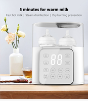 Chauffe-biberon rapide 9 en 1 avec contrôle intelligent de la température, chauffe-lait pour lait maternel et préparations pour préserver les nutriments