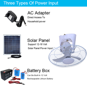 Quạt Gắn Tường Năng Lượng Mặt Trời 16 18 Inch 12V Tuổi Thọ Cao Với Điều Khiển Từ Xa - Product Image 3