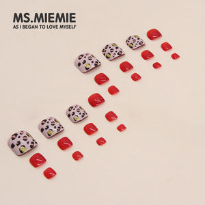 Sra. Miemie 24 unids/set suave ABS prensa <span class=keywords><strong>uñas</strong></span> <span class=keywords><strong>de</strong></span> Punta falsa puntas Color sólido brillo estampado <span class=keywords><strong>de</strong></span> leopardo venta al por mayor <span class=keywords><strong>pies</strong></span> artificiales <span class=keywords><strong>uñas</strong></span> <span class=keywords><strong>de</strong></span> <span class=keywords><strong>los</strong></span> <span class=keywords><strong>pies</strong></span> - Product Image 3