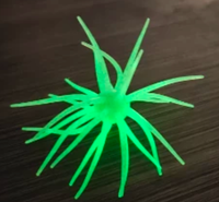 Leurre souple artificiel pour la pêche au bar, en TPE/silicone, en forme d'ormeau, avec tentacules réalistes, flottant, lumineux pour la pêche de nuit, adapté à la pêche au bar individuel
