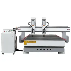 SENKE Hot Sale 3 Axis Double head CNC Router Wood PVC Metal Plastic Cabinet Making Engraving Machine