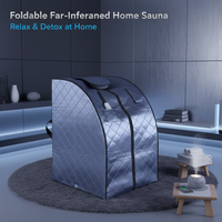 Sauna Portátil para el Hogar y Dormitorio, Uso Personal, Control Remoto de Temperatura, Calefacción por Infrarrojos Lejanos