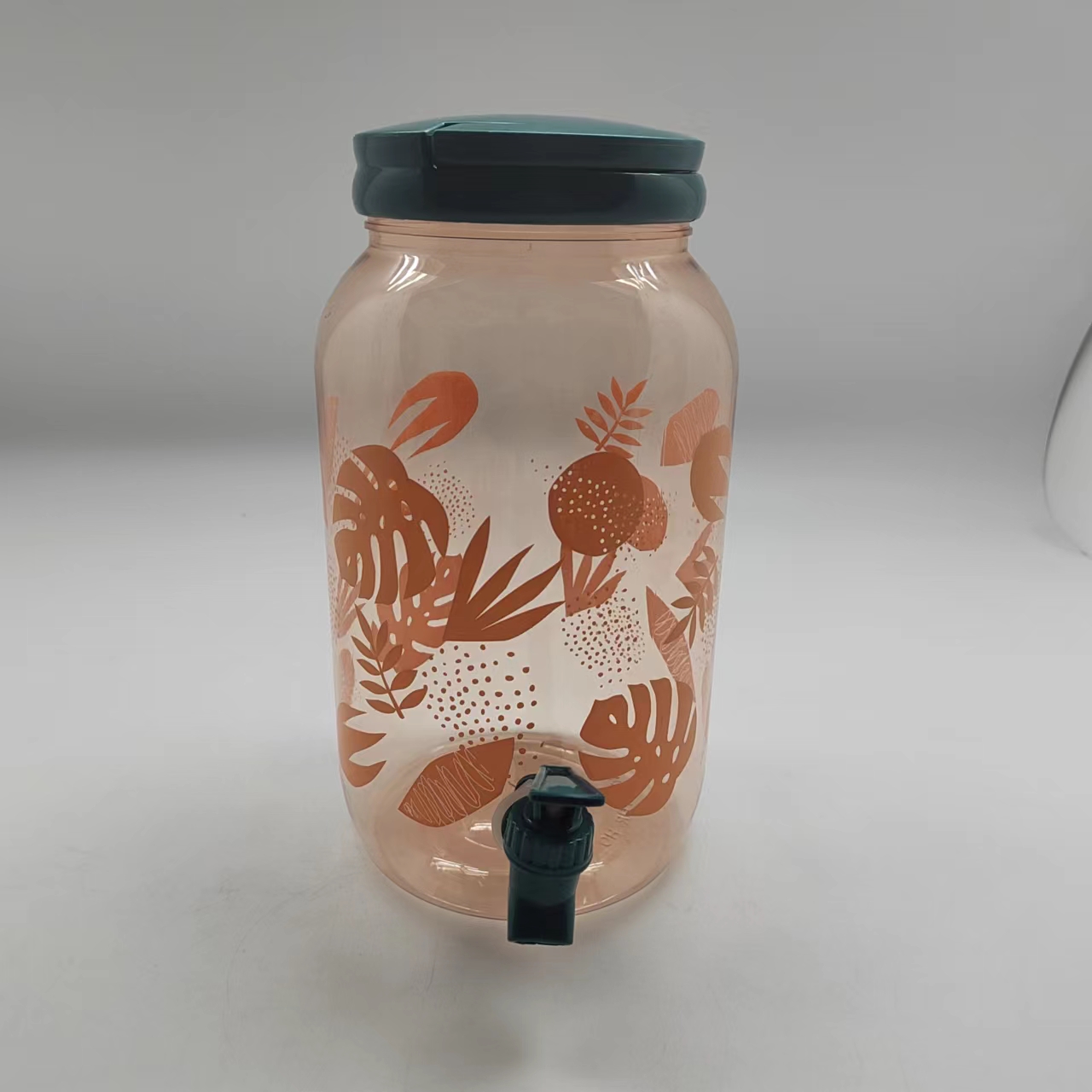 Пластиковый дозатор сока и напитков с четырьмя чашками, л