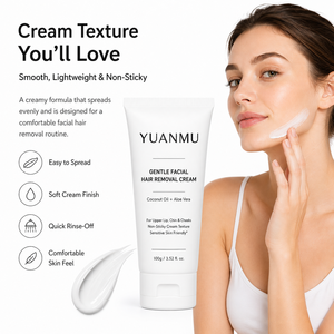 Crème dépilatoire pour le corps, naturelle, biologique, douce, à base de plantes, pour peaux sensibles, sans douleur, pour l'épilation du visage, pour femmes, marque privée - Product Image 4