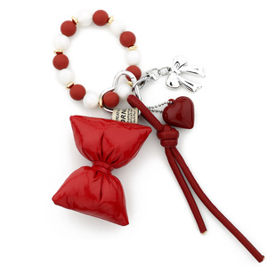 Llaveros de Cuero PU Trenzado Hechos a Mano con Lazo Encantador y Lindo Estilo Coreano 2025, Decoración para Bolsos de Mujer, Porta Llaves de Coche - Product Image 3