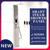 Ensemble de colonnes cascade tour panneaux de douche panneau de vapeur générateur de bain de vapeur conception salle de bain mural en acier inoxydable nouveau Ipx5