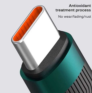 66W Nylon Bện Loại C Nhanh Chóng Sạc Cáp 5V 12V 5A USB C Dữ Liệu Dây Điện Thoại Di Động Máy In 1M Thông Minh Sạc Ngân Hàng Điện Cáp - Product Image 4