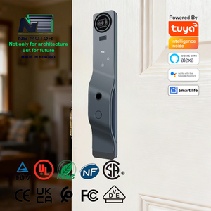 <span class=keywords><strong>NB</strong></span> Moteur Tuya WiFi Reconnaissance faciale Serrure de porte Poignée intelligente Accès sans clé Contrôle APP Design moderne pour hôtels appartements - Product Image 2