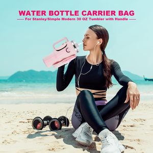 <span class=keywords><strong>Sac</strong></span> de transport <span class=keywords><strong>pour</strong></span> bouteille d'eau avec pochette <span class=keywords><strong>pour</strong></span> téléphone portable, <span class=keywords><strong>porte</strong></span>-gobelet <span class=keywords><strong>à</strong></span> fond plat, <span class=keywords><strong>sac</strong></span> isotherme en néoprène avec bandoulière réglable - Product Image 4