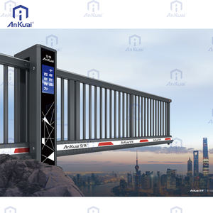 Fabricante Ankuai, puerta corredera automática, Material recubierto <span class=keywords><strong>de</strong></span> polvo, puerta <span class=keywords><strong>de</strong></span> entrada, casa, puerta Industrial <span class=keywords><strong>de</strong></span> aleación <span class=keywords><strong>de</strong></span> aluminio para exteriores - Product Image 4