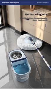 360 quay sợi nhỏ lau cho giặt khô hoạt động dễ dàng với thép xoắn xử lý và có thể tháo rời xô cho hộ gia đình sử dụng - Product Image 5