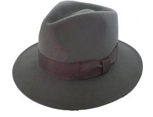 커스텀 빈티지 남성용 100% 호주산 울 트릴비 페도라 햇 펠트 갱스터 모자 1940년대 50년대 - Product Image 5