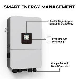 แบตเตอรี่ลิเธียมไอออนสามเฟส HZ SUN-60/70/75/80K-SG02HP3-EU-EM6 ระบบไฮบริดพลังงานแสงอาทิตย์ 48V ประสิทธิภาพ 97.6% มาตรฐาน IP65 - Product Image 4