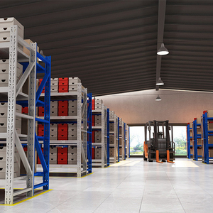 Nhà Máy Giá 4 Lớp Có Thể Điều Chỉnh Nhiệm Vụ Ánh Sáng Giá Kim Loại Hàng Tạp Hóa Kệ Kho Kệ Kim Loại Lưu Trữ Kệ Nhà Để Xe Kệ - Product Image 2