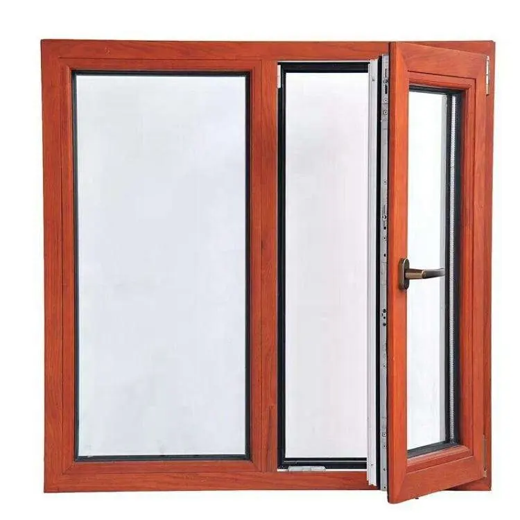 single hung aluminium frame double glazed tempered glass house casement windows