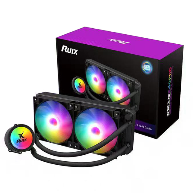 Ruix 240MM Pro Fixed Color Black Cpu Liquid Gaming Pc Case Rgb Aio Computer Radiator Water Cooling Cooler