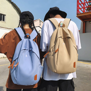 Schoolbag <strong>Backpack</strong> 2025 New Korean Fashion <strong>Simple</strong> Harajuku Waterproof Nylon Unisex Air Cushion Belt Zipper Large Capacity Bag - Product Image 3