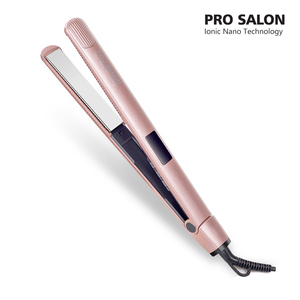 Long PRO ionique Nano technologie titane lisseur de cheveux, fer à cheveux mince professionnel SALON de cheveux lisseur <span class=keywords><strong>plancha</strong></span> - Product Image 2