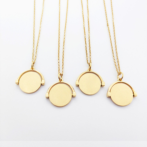 Rotación <span class=keywords><strong>Collar</strong></span> Spinner personalizado Collares De Acero Inoxidable Spinner <span class=keywords><strong>Collar</strong></span> Joyería Cadena cubana <span class=keywords><strong>Collar</strong></span> con logotipo personalizado - Product Image 1