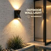 Lampe murale LED extérieure étanche en forme de cylindre, coque en aluminium durable, éclairage pour jardin, villa, balcon, cour