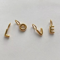 EManco 316 Stainless Steel 3D Bubble Alphabet Charms Classic Style Letter Elements Children's DIY Necklace Bracelet Jewelry