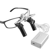 6X Ergo Loupes High-quality Optical Glass Binocular Magnifying Adjustable Working Distance 350-450mm 5W LED Headlight