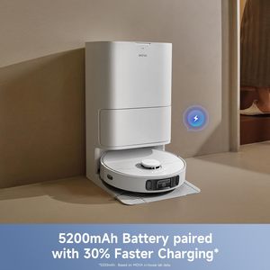 สำหรับหุ่นยนต์ดูดฝุ่นและถูพื้น Mova E40 Ultra แรงดูด 19,000Pa พร้อมไม้ถูพื้นแบบยืดหดและยกขึ้นได้ สถานีออลอินวัน ระบบเทฝุ่นออกอัตโนมัติ ระบบล้างถังเก็บฝุ่นอัตโนมัติ - Product Image 6