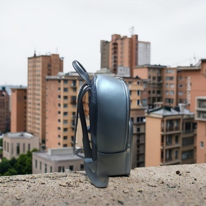 Boshiho New Arrival Men's Business Backpack Genuine Leather Carbon Fiber Vintage Style Anti-theft Polyester Laptop <b>Bag</b> <b>Packs</b> - Product Image 6