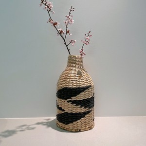 Jarrón de Hierba Tejida, Material Fuji, Ecológico, Contenedor para Flores Secas, Decoración para Sala de Estar - Product Image 3