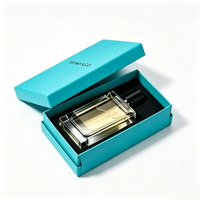 Boîte d'emballage de parfum de luxe avec couvercle et base, élégante boîte de présentation minimaliste en deux parties pour coffrets cadeaux