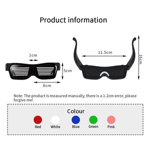 2020 più nuovo USB Ricaricabile APP Programmabile dente Blu Magia Lampeggiante Occhiali Occhiali A LED - Product Image 4