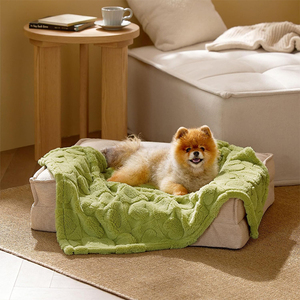 Toalla de baño para perros de alta calidad <span class=keywords><strong>verde</strong></span> personalizada, toalla absorbente de <span class=keywords><strong>agua</strong></span>, <span class=keywords><strong>manta</strong></span> de lana de coral, toalla suave y cómoda para mascotas - Product Image 1