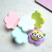 Fleurs jaunes avec lunettes dessin animé résine épingle à cheveux coque de téléphone pendentif chaussures lot décodent bricolage résine moules pour la décoration