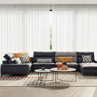 Canapé modulable en microfibre en forme de L, trois places, moderne, convertible en lit, pour appartement, hôtel et école