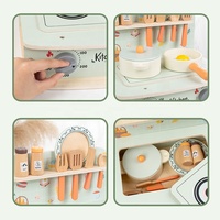 Ensemble de cuisine en bois, ensemble de cuisine pour enfants, y compris cuisinière, casseroles et poêles, ensemble d'ustensiles de cuisine