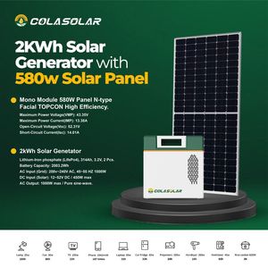 2000 Wát Trạm điện cầm tay với 1050 Wát năng lượng mặt trời Máy phát điện, MPPT năng lượng mặt trời Máy phát điện, Led ánh sáng - Product Image 3